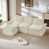 111'' Corduroy Cloud Modular Sectional Sofas with High-Density Sponge Seat and Freely Combinable Design - 3 of 4