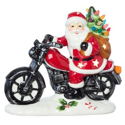 The Lakeside Collection Lighted Santa on Favorite Vehicle