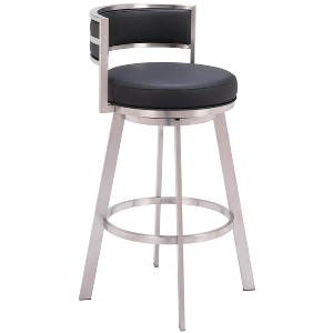 Zuo Gimsby Swivel Barstool Black - 1 of 4