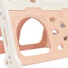 Indoor Kids Slide Set With Basketball Hoop Non-slip Heavy Duty Children Playground Activity Center - 2 of 4