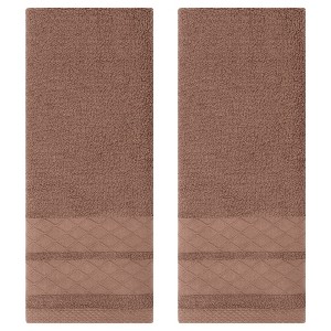 REGALWOVEN Geometry Pattern Cotton Soft Bathroom Decorative Hand Towels 14" x 30" - 1 of 4