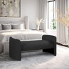 Meridian Furniture,Peyton Black Boucle Fabric Bench - 2 of 4