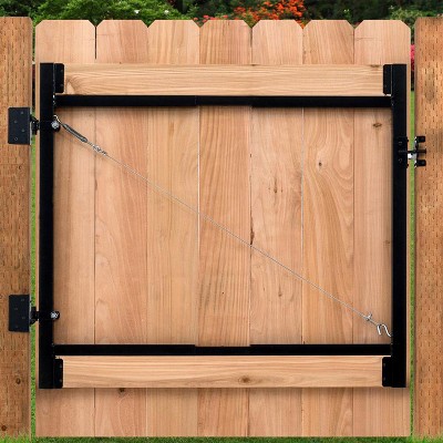 Adjustable Black Steel Frame Gate Building Kit, 36"-60" Wide, 2 Pack