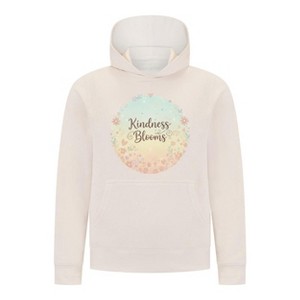 Everyday Kids “Kindness Blooms” Girls Pullover Hoodie – Pastel Floral Positive Sweatshirt - 1 of 4