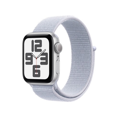 Apple Watch Se Gps 2024 40mm Silver Aluminum Case With Blue Cloud Sport Loop Target