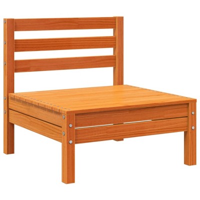 vidaXL Garden Sofa Wax brown Solid pine wood Single unit size Modular