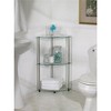 31.5" Designs2Go Classic Glass 3 Tier Corner Shelf Clear Glass - Breighton Home - image 4 of 4