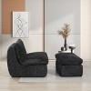 Oversized Corduroy Bean Bag Chair for Adults with Ottoman,Ergonomic Memory Foam Floor Lounger for Living Room,Bedroom or Game Room-The Pop Home - 2 of 4