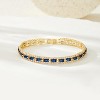 Tennis Bracelets for Women 14K Gold Plated Cubic Zirconia Blue Tennis Bracelet Classic Jewelry Gift Sparkly Rhinestone CZ - 4 of 4