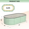 GustoWave 2 Pcs Oval Raised Garden Bed, Galvanized Raised Beds,Open-Ended Base Metal Raised Planter Beds,Garden Bed Outdoor,Planter Raised Boxes,Green - 2 of 4
