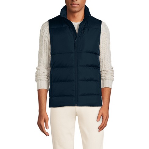 Lands End Men s Max 600 Down Puffer Vest Medium Radiant Navy Target