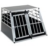 Wood Dog Crate Furniture with Hidden Food Bowl Drawer Double Doors Indoor Dog Kennel End Table with Cushion for Small Dogs - LAOTIES - 4 of 4
