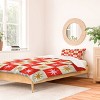 Deny Designs Twin/ Twin Extra Long Galaxy Eyes Star Check Festive Duvet Cover and Pillow Sham Cream - 2 of 4