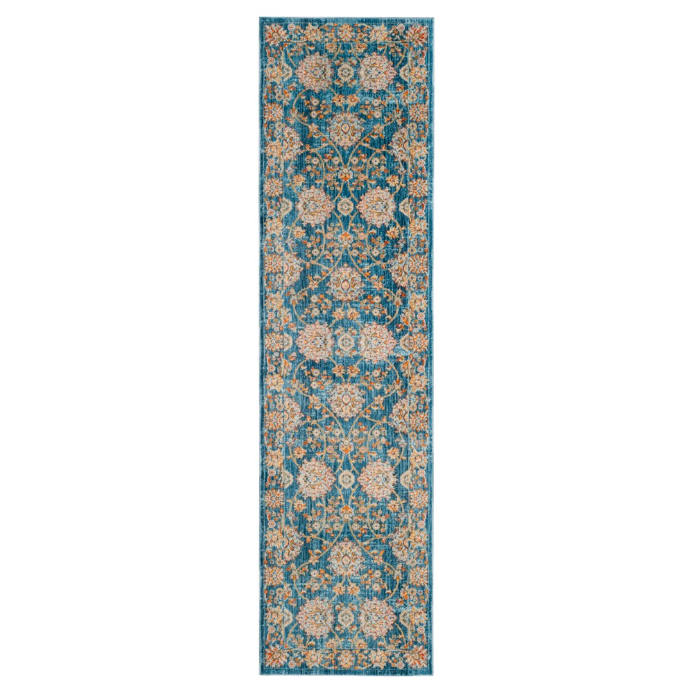 2'2inx8' Runner Vintage Persian Style Rug Turquoise/Multi - Safavieh