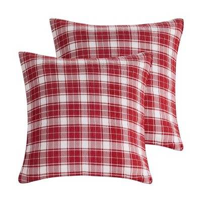 Folk Deer Holiday Euro Sham Set of 2 Red  - Levtex Home