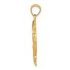 Black Bow Jewelry 14k Yellow Gold 2D Hummingbird with Flower Pendant, 13mm (1/2 inch) - 2 of 4