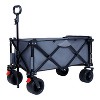 CAVINAS Heavy-Duty Folding Wagon Cart with Tailgate, All-Terrain Beach Cart with Big Wheels/Rain Covers,Wagon Cart - 4 of 4