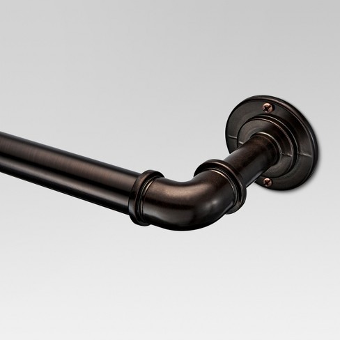 66 120 French Pipe Dry Rod Bronze, Oil Rubbed Bronze Curtain Rod