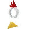 HalloweenCostumes.com    Plush Headband & Beak Chicken Kit, Red/White/Yellow - 4 of 4