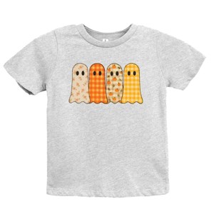 Four Ghosts Checkered Quilted Printed - Youth Short Sleeve Graphic T-Shirt and Toddler Short Sleeve Graphic T-Shirt - 1 of 3