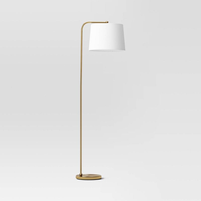 New Traditional Downbridge Floor Lamp Brass - Threshold™, 1 of 9