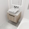 Vynxaria 24 in. Single Wall-Hung White Oak Plywood Bath Vanity with White Stone Slab Ceramic Top KD-PACKING Ready to Assemble - 4 of 4