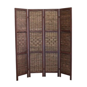 Proman Products FS16688 Folding Screen, 60 x 67 x 1, Brown - 1 of 4