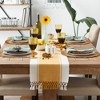 Design Imports  Ribbed Dobby Stripe Table Runner, Honey Gold, 13X108" - 3 of 4