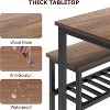 Jojoka Dining Table Set for 4, Modern Kitchen Table with 2 Chairs and Bench for Small Space，Apartment - 4 of 4