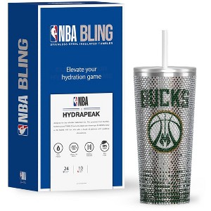 NBA Officially Licensed 25oz Stainless Steel Rhinestones Tumbler in Limited Edition Gift Box - 1 of 4