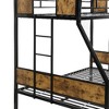 Kumasinova Modern Twin Over Full Bunk Bed, Sturdy Metal Bed Frame with 2 Side Ladder and Full-Length Guardrail, Large Under-Bed Storage - 4 of 4