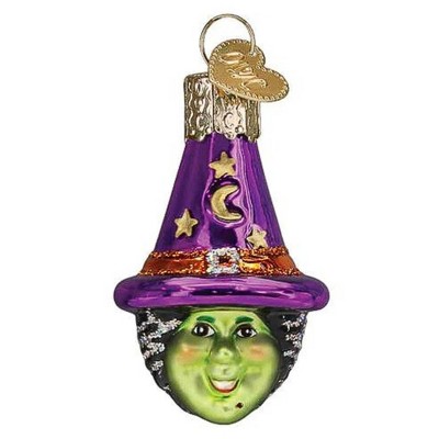 Old World Christmas 2.0 Inch Mini Witch Head Popular Halloween Figure Tree Ornaments