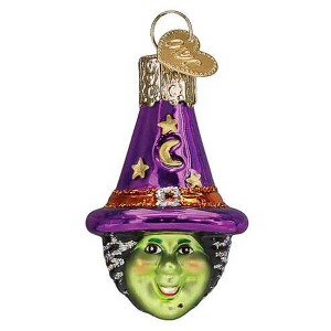 Old World Christmas 2.0 Inch Mini Witch Head Popular Halloween Figure Tree Ornaments - 1 of 3