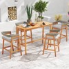 Costway Patio Counter Height Bar Stools Set of 2 with Cushions PE Wicker Backrests - 4 of 4