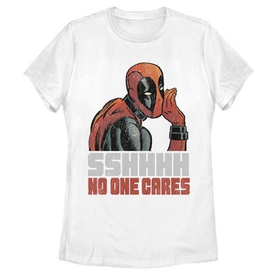 Marvel Womens Marvel Deadpool Superheroes Slim Fit Short Sleeve Crew Graphic Tee - White X Large