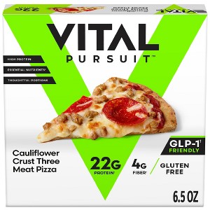 Vital Pursuit High Protein Frozen Cauliflower Crust Three Meat Gluten Free Pizza - 6.5oz - 1 of 4