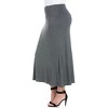 Womens Elastic Waist Maxi Skirt  - 24seven Comfort Apparel™ - 2 of 4