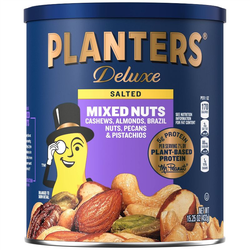 Planters Deluxe Sea Salt Mixed Nuts - 15.25oz, 1 of 9