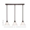Toltec Lighting Any 3 - Light Chandelier in  Dark Granite with 7" Frosted Crystal Shade - 2 of 2