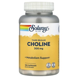 Solaray Choline, Timed Release, 300 mg, 100 Capsules - 1 of 4