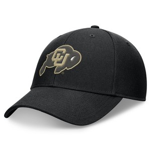 NCAA Colorado Buffaloes Cotton Baseball Hat: Adjustable Solid Black Cap - 1 of 4
