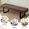 KWPZQEB Farmhouse Wood Bench, Long Rustic Indoor Bench for Entryway, Living Room, Dining Room, Solid Wood Construction - 4 of 4