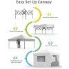 Garvee 10x10 Pop Up Canopy Tent Outdoor Canopy One-Person Set Up Heavy Duty Commercial Instant Tent Shelter, 4-Sidewall - 4 of 4