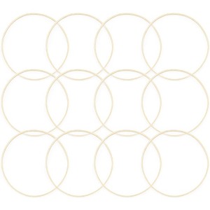 Bright Creations 12 Pack Bamboo Rings for Arts and Crafts, Macrame, and Dreamcatchers (10.2 Inches) - 1 of 4