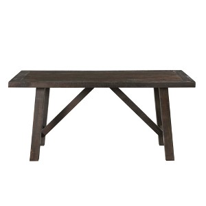 Cash Dining Table Dark Gray - Picket House Furnishings: Rustic Farmhouse Trestle, Seats 6, Acacia Wood - 1 of 4