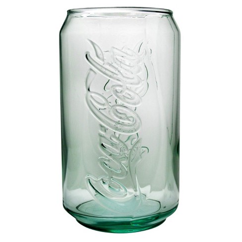 coca cola can shaped glass