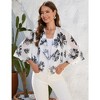 Womens Mesh Cardigan Open Front Batswing Sleeve Shrugs Lightweight Semi-Sheer Floral Cardigan - image 4 of 4