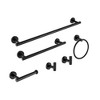 Wall-Mounted 6-Piece Stainless Steel Bathroom Towel Rack Collection - 2 of 4