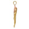 Black Bow Jewelry 14k Yellow and Rose Gold, Two Tone Large Mermaid Pendant - 2 of 4