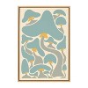 Kate & Laurel All Things Decor 23"x33" Sylvie Groovy Mushrooms 2 Framed Canvas by Carrie Cantwell Natural - 2 of 4